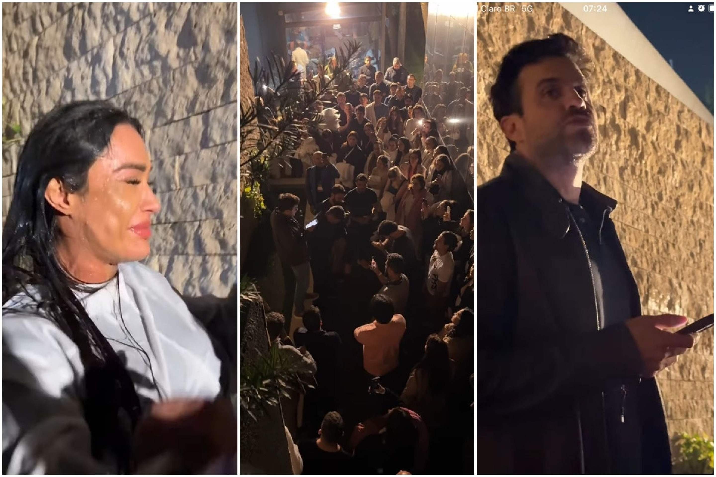 Pablo Marçal lidera culto na madrugada e batiza Gracyanne Barbosa: 