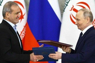 A Rússia dependeu fortemente nos drones Shahed do Irã em sua guerra na Ucrânia, mas agora os fabrica localmente -  (crédito: Reuters)