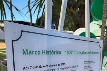 O Hospital Universitário de Brasília (HUB) alcançou, 500 Transplantes renais e 1000 de córnea. Para comemorar o feito, foi realizada nesta quarta-feira (18/6) uma cerimônia que reuniu pacientes e médicos na Praça Somos Todos HUB.  -  (crédito: Bruna Pauxis)