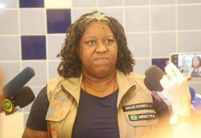 Ministra Macaé Evaristo anuncia novo formato de acolhimento de repatriados  -  (crédito: Marcos Vieira/EM/D.A/Press)