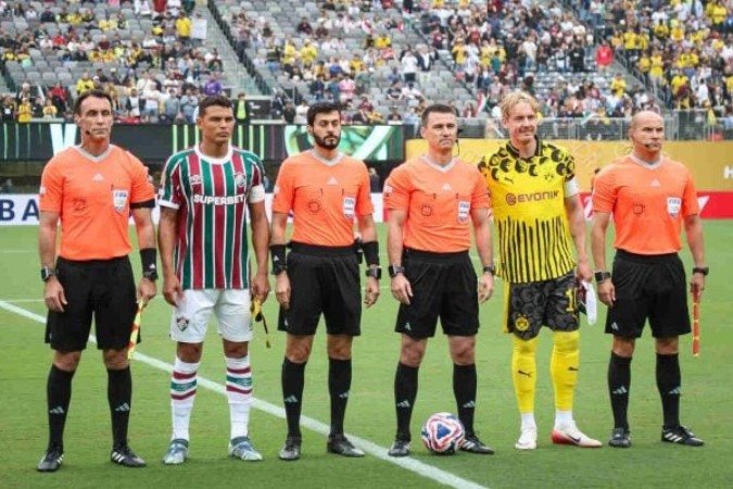 Thiago Silva no empate do Fluminense com o Borussia Dortmund pelo Mundial - (crédito: Foto: Marcelo Gonçalves/Fluminense) Thiago Silva no empate do Fluminense com o Borussia Dortmund pelo Mundial - (crédito: Foto: Marcelo Gonçalves/Fluminense)