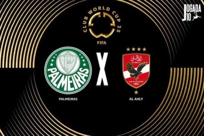 Palmeiras enfrenta o Al-Ahly, pela segunda rodada do Mundial de Clubes - (crédito: Foto: Arte/Jogada10) Palmeiras enfrenta o Al-Ahly, pela segunda rodada do Mundial de Clubes - (crédito: Foto: Arte/Jogada10)