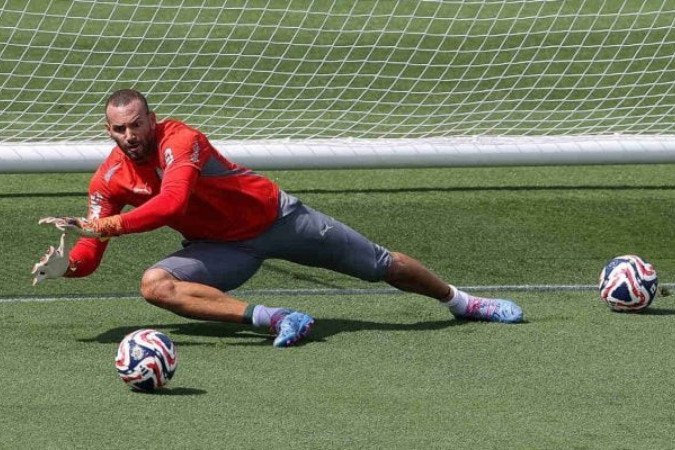 Weverton pede Palmeiras no modo competitivo - (crédito: Foto: Cesar Greco/Palmeiras) Weverton pede Palmeiras no modo competitivo - (crédito: Foto: Cesar Greco/Palmeiras)