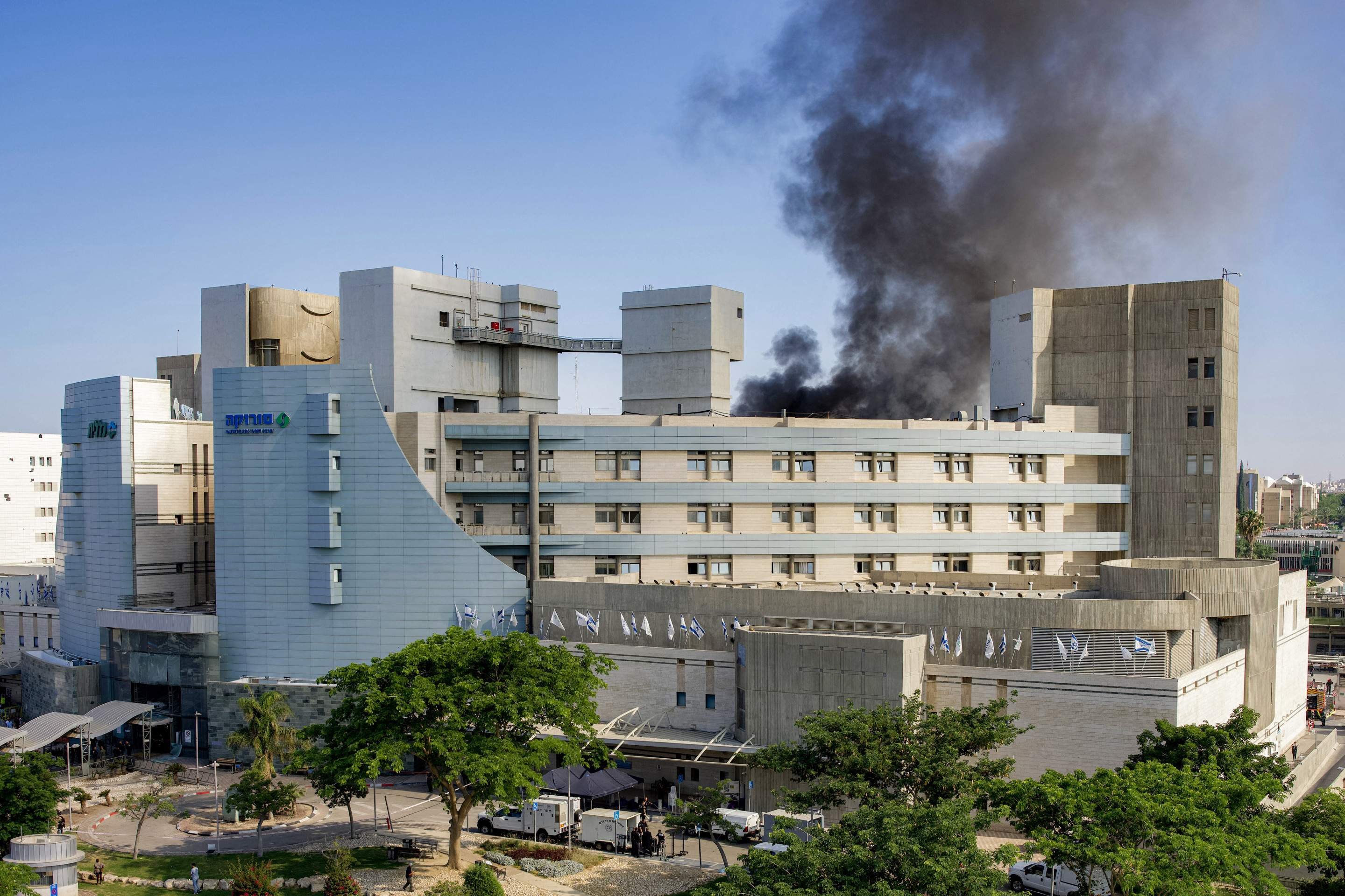 Hospital Soroka, em Beersheba, no sul de Israel, é atingido por míssel iraniano na manhã desta quinta-feira (19/6) foto:AFP