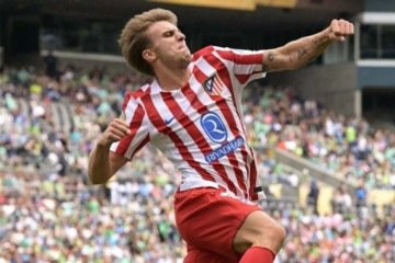 Pablo Barrios celebra um de seus dois gols para o Atlético sobre o Seattle Sounders -  (crédito: Foto: Divulgação / FIFA)