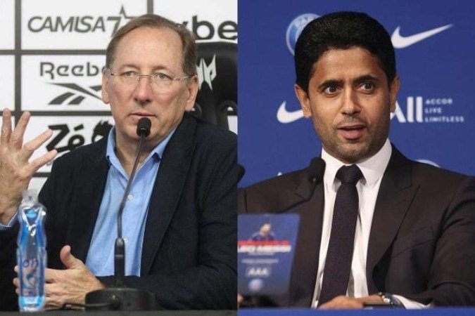 Textor já andou provocando e elogiando o PSG - (crédito: Fotos: Vítor Silva/BFR e Sebastien Muylaert/Getty Images) Textor já andou provocando e elogiando o PSG - (crédito: Fotos: Vítor Silva/BFR e Sebastien Muylaert/Getty Images)