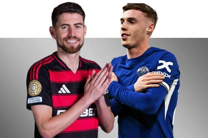 Jorginho protagonizou embates contra Cole Palmer nos tempos de Arsenal - (crédito: Fifa e AFP) Jorginho protagonizou embates contra Cole Palmer nos tempos de Arsenal - (crédito: Fifa e AFP)
