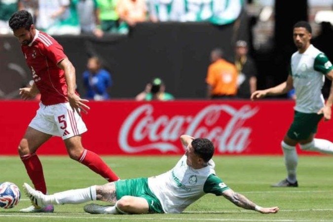 Aníbal Moreno pode ser baixa para o Palmeiras contra o Inter Miami  -  (crédito: Foto: Cesar Greco/Palmeiras)