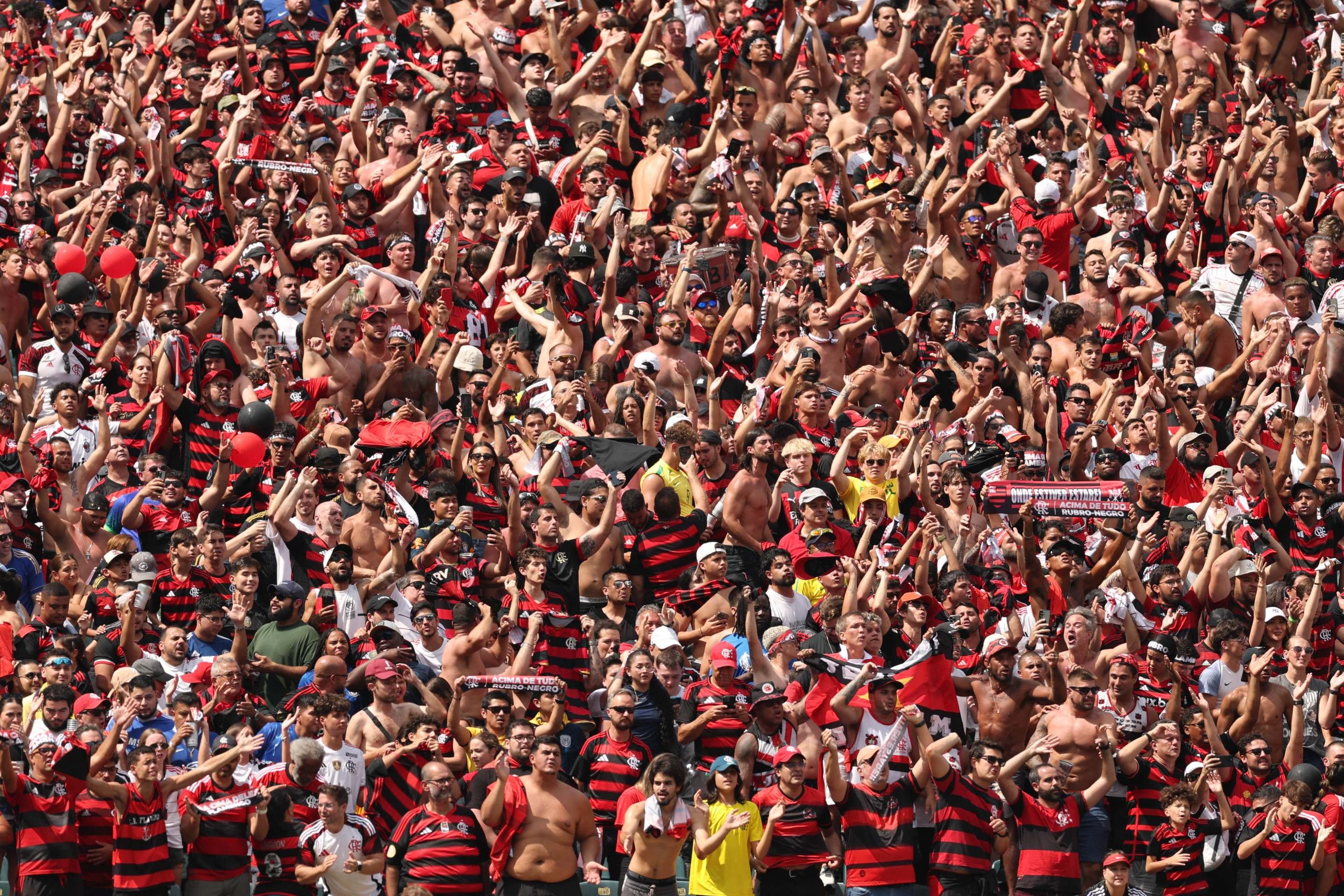 Torcida do Flamengo foi novamente maioria na Filad&eacute;lfia      