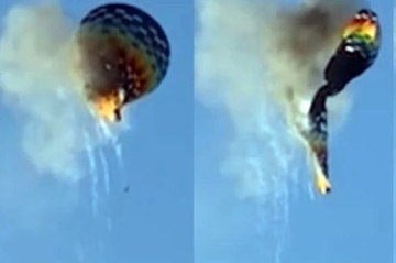 O acidente com o balão aconteceu em 21 de junho. Oito pessoas morreram e 13 sobreviveram -  (crédito:  Redes Sociais/Reprodução)