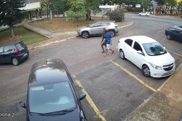 Câmeras de segurança flagraram os criminosos que, até o fechamento da edição, não haviam sido presos -  (crédito: Material cedido ao Correio)