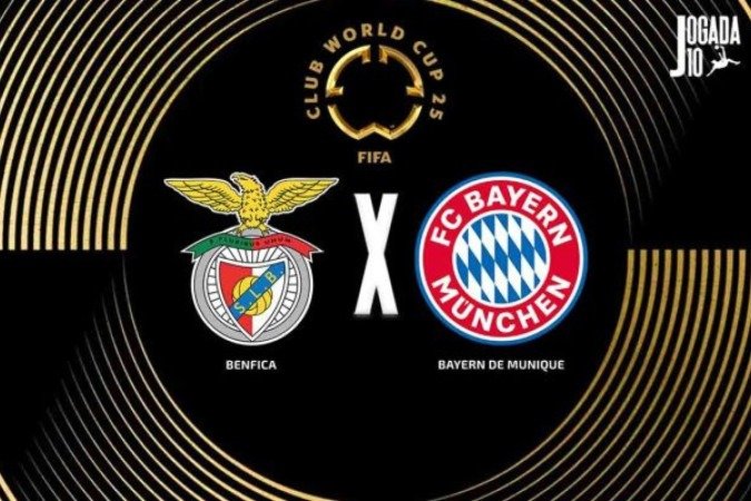 Benfica encara o Bayern de Munique pela terceira rodada do Mundial de Clubes - (crédito: Foto: Arte/Jogada10) Benfica encara o Bayern de Munique pela terceira rodada do Mundial de Clubes - (crédito: Foto: Arte/Jogada10)