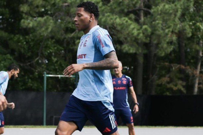 Plata foi um dos destaques da vitória do Flamengo sobre o Chelsea no Mundial de Clubes -  (crédito: Foto: Gilvan de Souza/Flamengo)