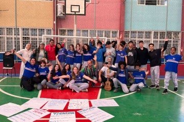 No Colégio Sagrados Corações, em Alto Paraíso (GO), estudantes destacaram temas como controle da poluição ambiental -  (crédito: Material cedido ao Correio)