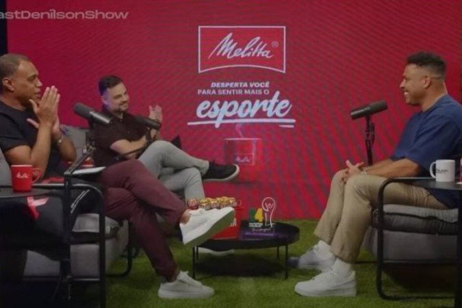 Ronaldo Fenômeno foi o convidado da última edição do podcast “Denílson Show” e abordou diversos temas - (crédito: Foto: Divulgação) Ronaldo Fenômeno foi o convidado da última edição do podcast “Denílson Show” e abordou diversos temas - (crédito: Foto: Divulgação)