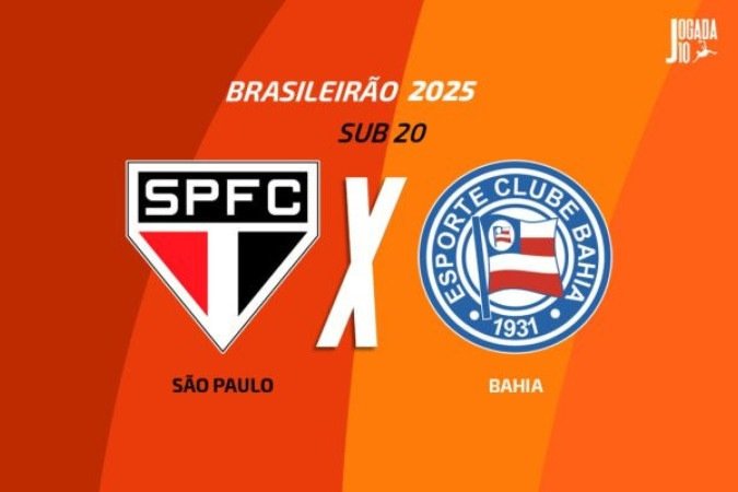 São Paulo e Bahia se enfrentam pelo Campeonato Brasileiro Sub-20 - (crédito: Foto: Arte/Jogada10) São Paulo e Bahia se enfrentam pelo Campeonato Brasileiro Sub-20 - (crédito: Foto: Arte/Jogada10)
