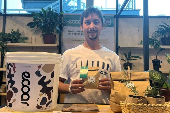 Por meio da compostagem, o Ecoar muda o ciclo de descarte de lixo não reciclável - (crédito: Bruna Pauxis/CB) Por meio da compostagem, o Ecoar muda o ciclo de descarte de lixo não reciclável - (crédito: Bruna Pauxis/CB)