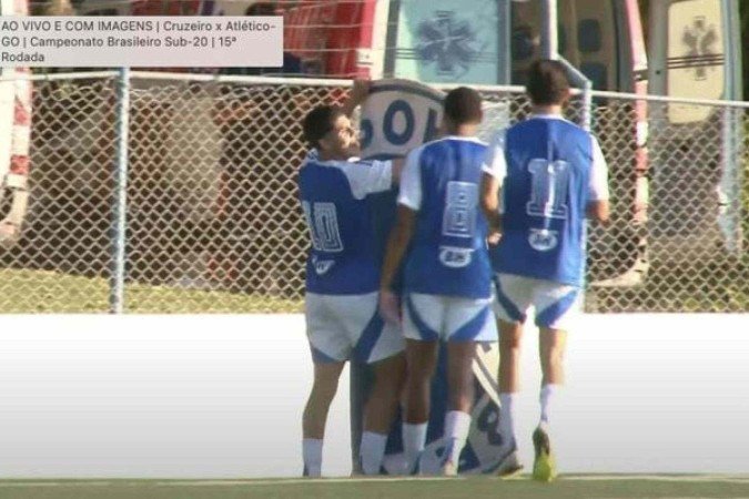 Cruzeiro goleia e sobe na tabela do Brasileirão sub-20 -  (crédito: Foto: reprodução TV do Cruzeiro)