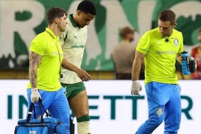 Murilo em saída de campo em jogo do Palmeiras contra o Inter Miami - (crédito: Foto: Cesar Greco/Palmeiras) Murilo em saída de campo em jogo do Palmeiras contra o Inter Miami - (crédito: Foto: Cesar Greco/Palmeiras)