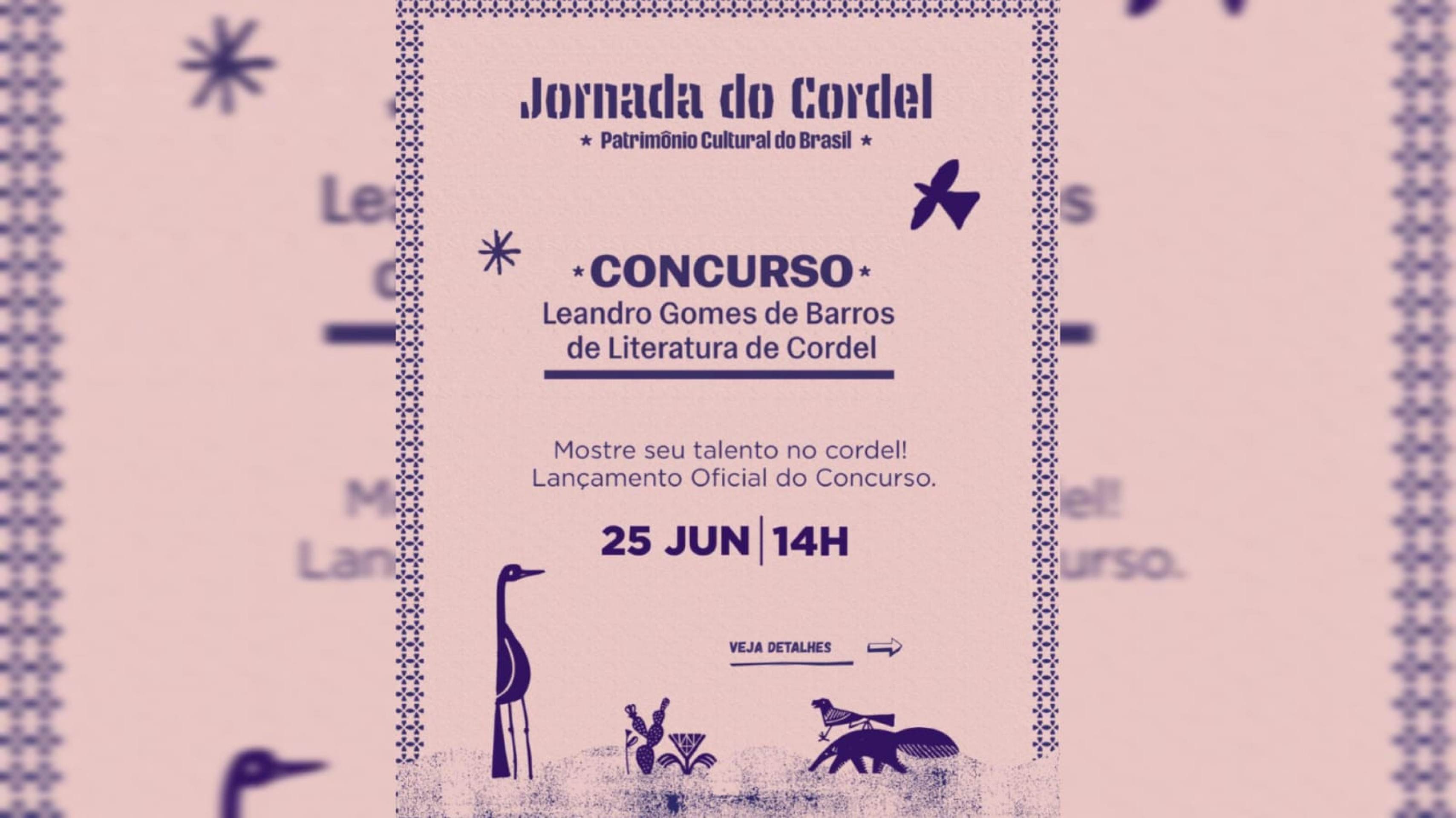 Abertas as inscrições para o Concurso Nacional de Literatura de Cordel