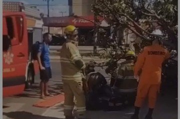 Homem caminhava na calçada no momento em que foi atingido -  (crédito: Material cedido ao Correio)