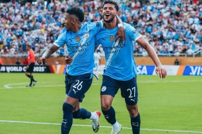 Doku chuta para abrir o placar para o Manchester City contra a Juventus - (crédito: Foto: Megan Briggs/Getty Images) Doku chuta para abrir o placar para o Manchester City contra a Juventus - (crédito: Foto: Megan Briggs/Getty Images)