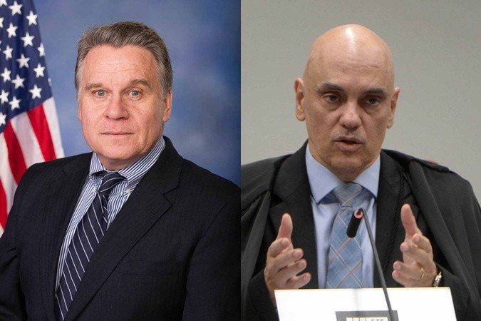 Chris Smith emitiu criticas contra Alexandre de Moraes - (crédito: United States Congress + Ed Alves CB/DA Press ) Chris Smith emitiu criticas contra Alexandre de Moraes - (crédito: United States Congress + Ed Alves CB/DA Press )