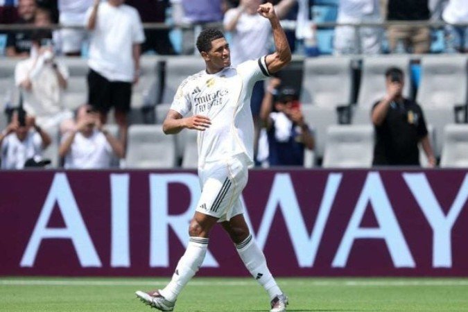 Bellingham se machucou em 5 de novembro de 2023 e, desde então, disputou 100 partidas, sempre com proteção no ombro - (crédito: Foto: Richard Pelham/Getty Images) Bellingham se machucou em 5 de novembro de 2023 e, desde então, disputou 100 partidas, sempre com proteção no ombro - (crédito: Foto: Richard Pelham/Getty Images)