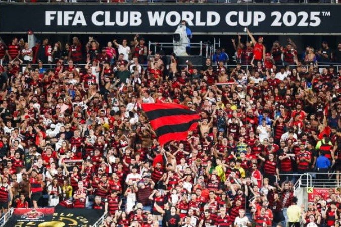 Torcida do Flamengo chama atenção em jogos do Mundial de Clubes - (crédito: Foto: Gilvan de Souza/Flamengo) Torcida do Flamengo chama atenção em jogos do Mundial de Clubes - (crédito: Foto: Gilvan de Souza/Flamengo)
