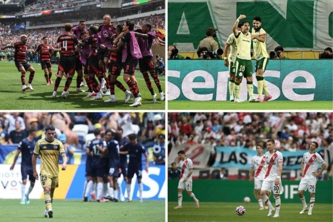 Flamengo e Palmeiras comemoram o êxito do Brasil na Copa do Mundo de Clubes; Boca Juniors e River Plate lamentam o fracasso argentino -  (crédito: AFP)