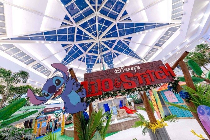Arena 'Lilo & Stitch' fica no ParkShopping até o dia 27 de julho