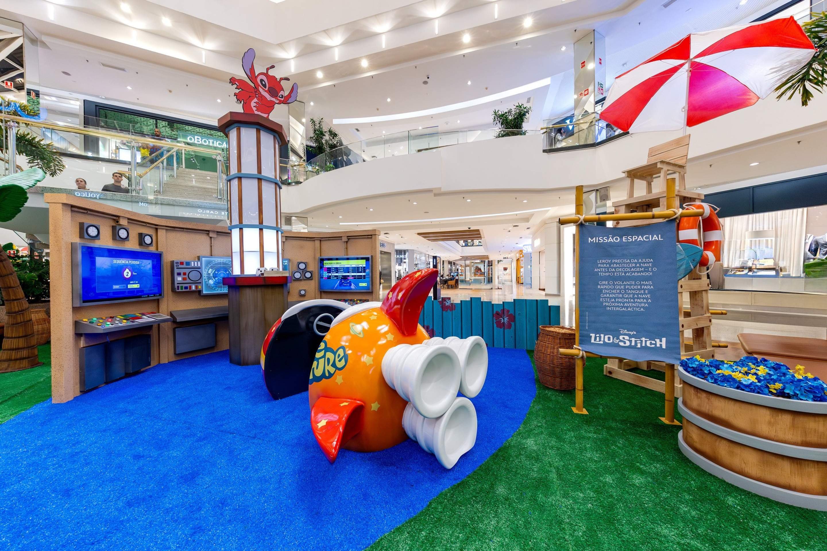 Arena Lilo & Stitch fica no ParkShopping até o dia 27 de julho