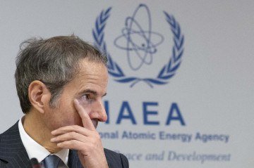  (FILES) Director General of the International Atomic Energy Agency (IAEA) Rafael Grossi attends an extraordinary IAEA?s Board of Governors meeting at the agency's headquarters in Vienna, Austria on June 23, 2025. UN nuclear watchdog chief Rafael Grossi says Iran likely will be able to begin to produce enriched uranium 