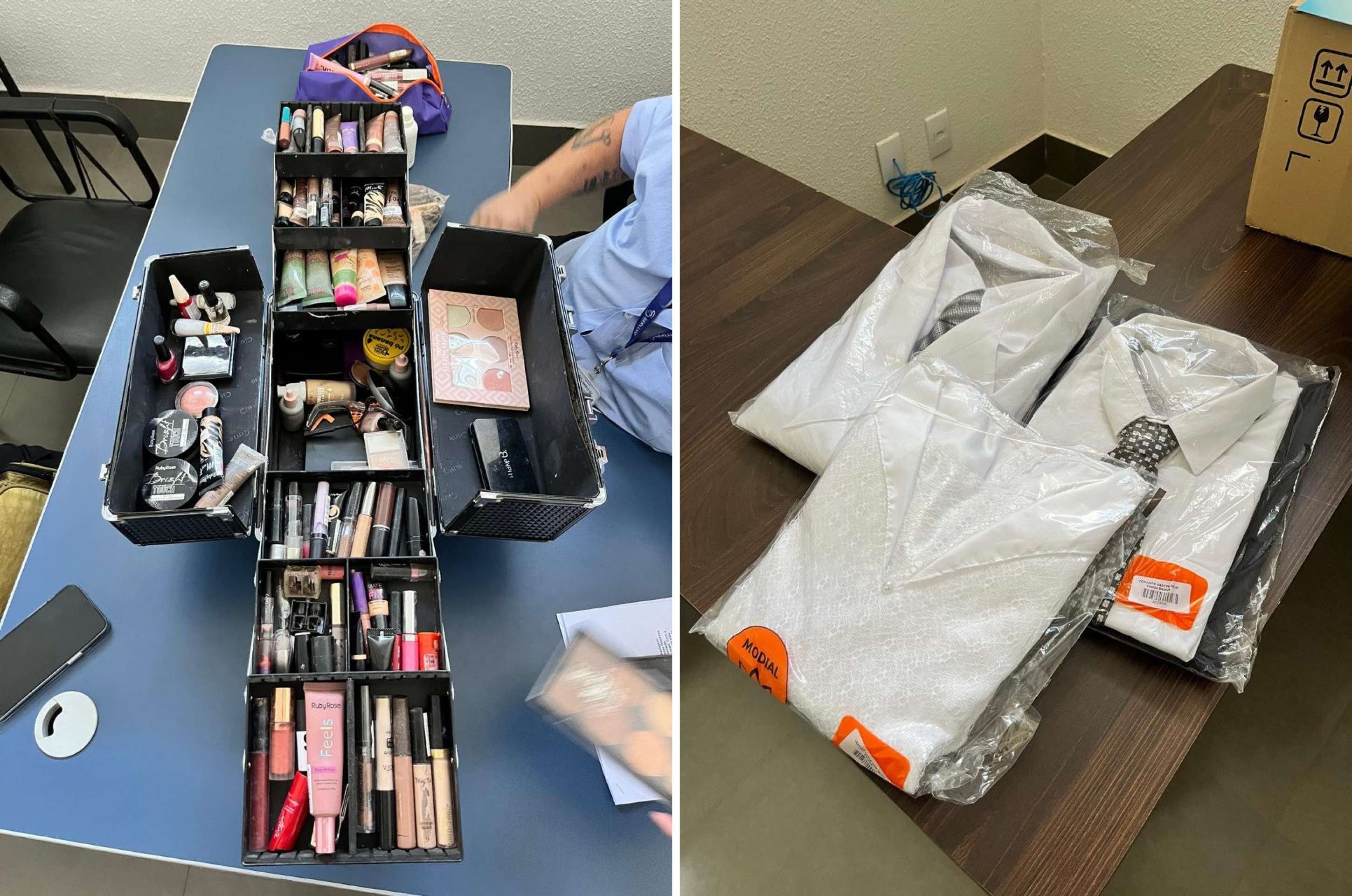 Maleta de maquiagens de Arlene / Conjuntos masculinos da funerária