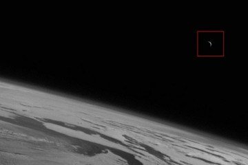 Vênus capturada no espaço adjacente à Terra. A porção inferior esquerda da imagem mostra o nosso planeta - (crédito: Reprodução/Universidade de Tóquio) Vênus capturada no espaço adjacente à Terra. A porção inferior esquerda da imagem mostra o nosso planeta - (crédito: Reprodução/Universidade de Tóquio)