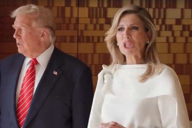 Rainha da Holanda 'imita' Donald Trump em encontro oficial