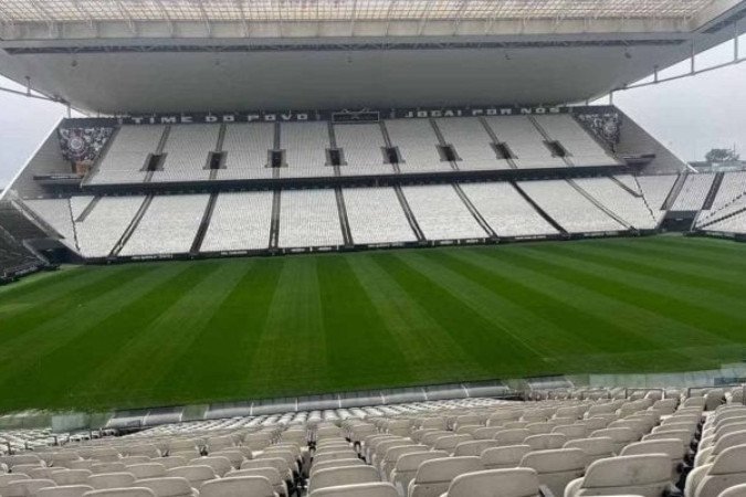 O Corinthians espera ter a capacidade máxima do estádio liberada para a volta do Brasileirão - (crédito: Foto: Divulgação ) O Corinthians espera ter a capacidade máxima do estádio liberada para a volta do Brasileirão - (crédito: Foto: Divulgação )