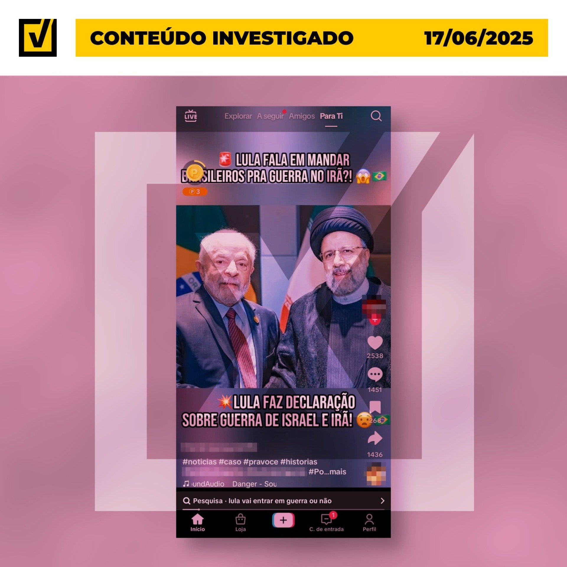 Vídeo narrado por inteligência artificial afirma que o mandatário teria afirmado em Vídeo narrado por inteligência artificial afirma que o mandatário teria afirmado em