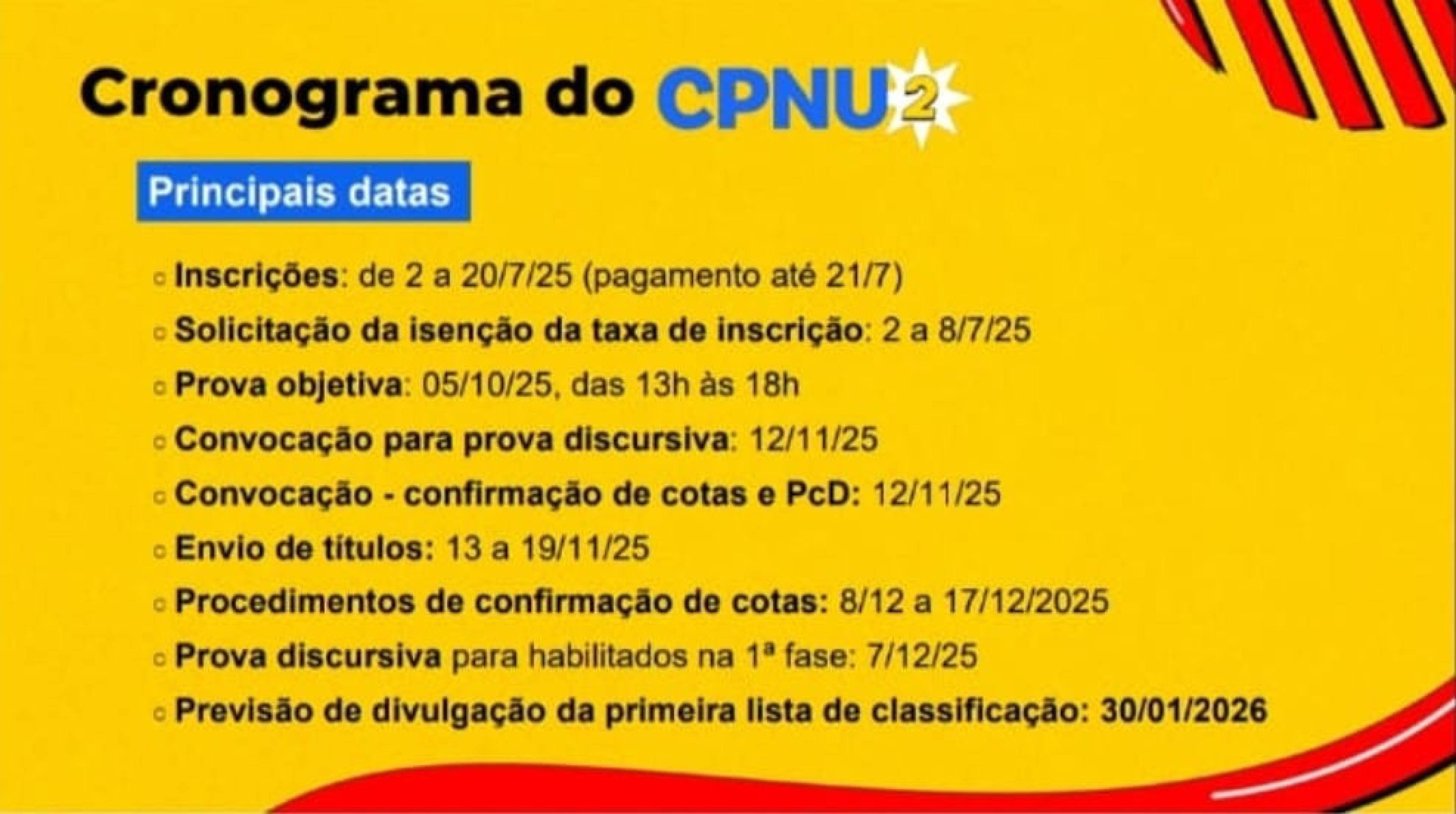 Inscrições do CNU começam nesta quarta-feira (2/6), anuncia MGI Inscrições do CNU começam nesta quarta-feira (2/6), anuncia MGI