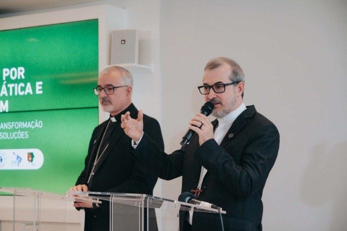 O primeiro vice-presidente da CNBB, Dom João Justino de Medeiros, destacou o papel da Igreja brasileira como referência internacional no debate sobre justiça climática - (crédito: Ascom/ CNBB) O primeiro vice-presidente da CNBB, Dom João Justino de Medeiros, destacou o papel da Igreja brasileira como referência internacional no debate sobre justiça climática - (crédito: Ascom/ CNBB)
