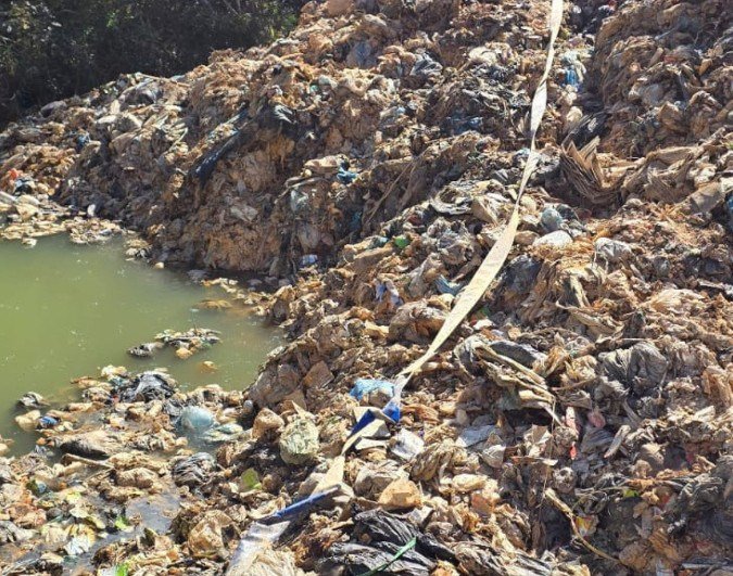 Leito do Córrego Santa Bárbara sofreu graves danos ambientais -  (crédito: Material cedido ao Correio)