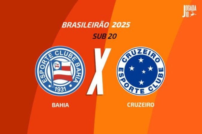 Bahia x Cruzeiro pelo Brasileiro Sub-20 - (crédito: Arte Jogada10) Bahia x Cruzeiro pelo Brasileiro Sub-20 - (crédito: Arte Jogada10)