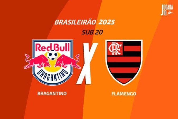 Flamengo enfrenta o Bragantino, no Nabi Abi Chedid, pela rodada 16 do BR Sub-20 - (crédito: Arte: Jogada10) Flamengo enfrenta o Bragantino, no Nabi Abi Chedid, pela rodada 16 do BR Sub-20 - (crédito: Arte: Jogada10)