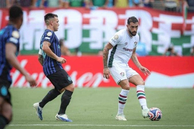 Freytes em ação com a camisa do Fluminense diante da Inter de Milão -  (crédito: Foto: Marcelo Gonçalves/Fluminense )