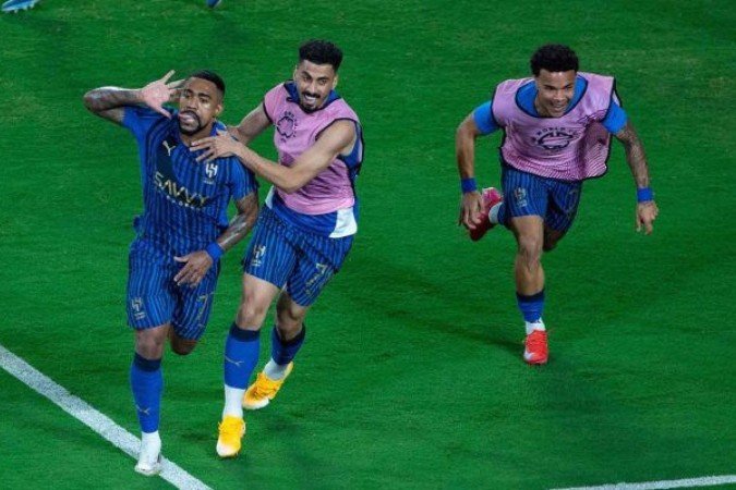 Malcom marcou o segundo gol dos sauditas no jogo -  (crédito: Foto: Divulgação/Al-Hilal)