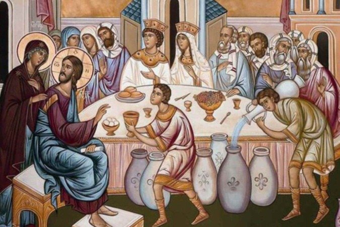 Ilustração do primeiro milagre de Jesus -  (crédito: Reprodução)