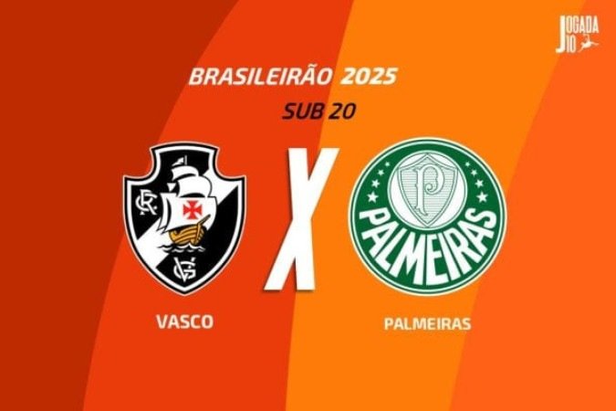 Vasco e Palmeiras medem forças pela 16ª rodada do Campeonato Brasileiro sub-20 - (crédito: Foto: Arte/Jogada10) Vasco e Palmeiras medem forças pela 16ª rodada do Campeonato Brasileiro sub-20 - (crédito: Foto: Arte/Jogada10)