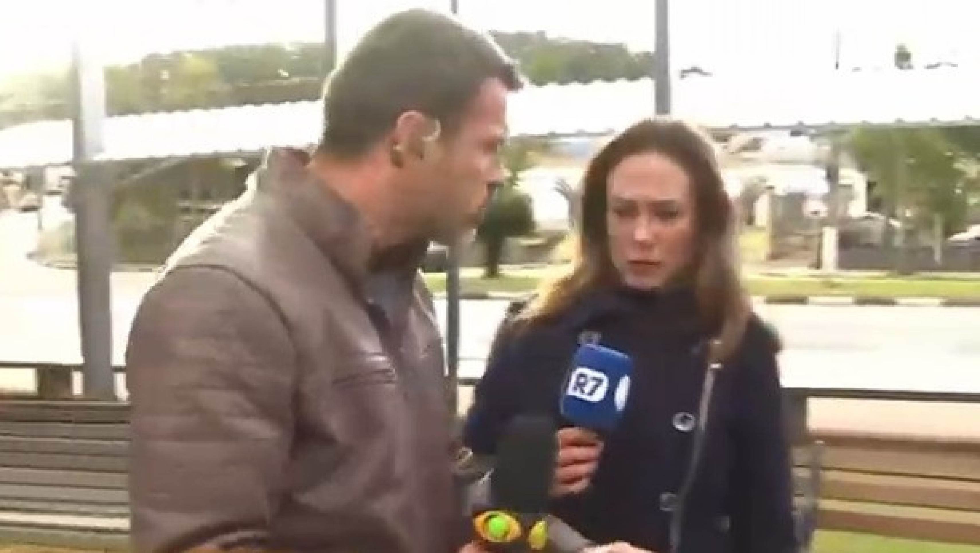 Band se manifesta após repórter empurrar jornalista da Record ao vivo