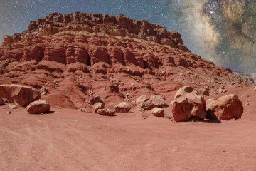 Formação rochosa foi registrada na cratera Jezero, região que já teve água em Marte -  (crédito: Pexels)