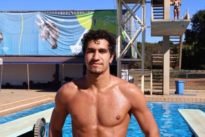 Miguel saltará da plataforma 10m, além dos 27m do high diving - (crédito: Bruna Gaston CB/DA Press) Miguel saltará da plataforma 10m, além dos 27m do high diving - (crédito: Bruna Gaston CB/DA Press)